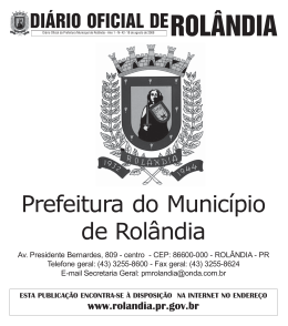 Di&aacute;rio Oficial - ANO I - N&ordm; 042