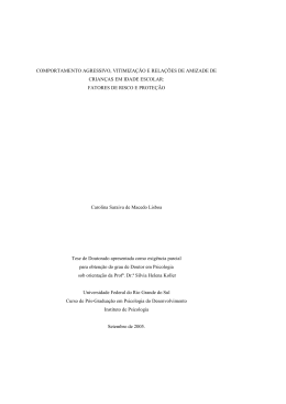 comportamento agressivo, vitimização e relações de