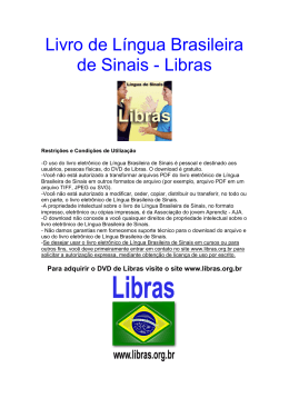Livro de Língua Brasileira de Sinais - Libras