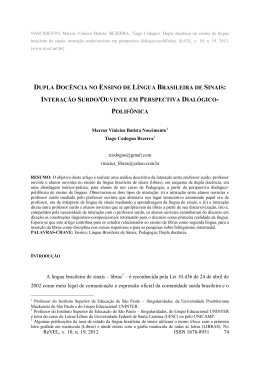 dupla docência no ensino de língua brasileira de sinais