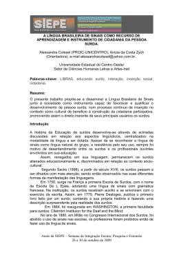 a l&iacute;ngua brasileira de sinais como recurso de aprendizagem e in