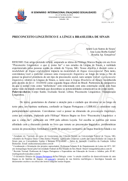 preconceito lingu&iacute;stico e a l&iacute;ngua brasileira de sinais