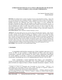 o processo de mudanças na língua brasileira de sinais em santa