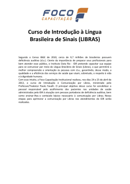 Curso de Introdução à Língua Brasileira de Sinais (LIBRAS)