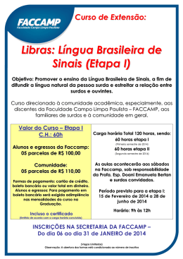 Libras: Língua Brasileira de Sinais (Etapa I)