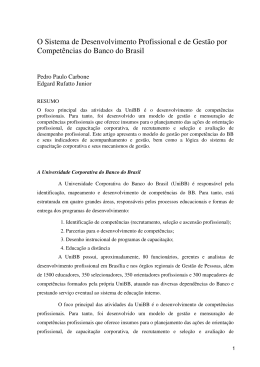 O Sistema de Desenvolvimento Profissional e de Gest&atilde;o por