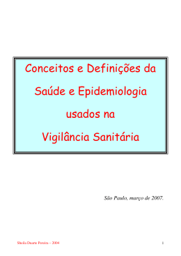 Epidemiologia - Centro de Vigilância Sanitária