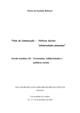 Pol&iacute;ticas Sociais - Universidade de &Eacute;vora