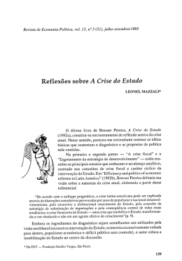 Reflexões sobre A Crise do Estado