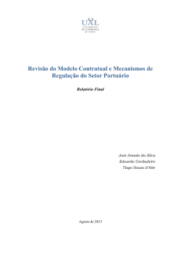 Revisão do Modelo Contratual e Mecanismos de Regulação