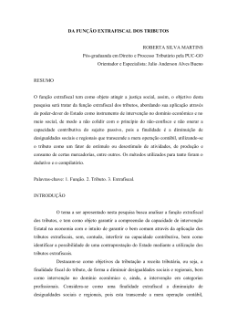 DA FUN&Ccedil;&Atilde;O EXTRAFISCAL DOS TRIBUTOS ROBERTA SILVA