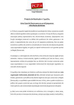Projecto de Resolução n.º 542/X/4 Uma Casa do Douro para os 40