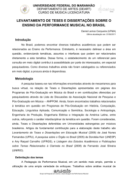 levantamento de teses e disserta&ccedil;&otilde;es sobre o ensino da
