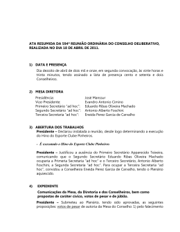 CONSELHO DELIBERATIVO - Esporte Clube Pinheiros