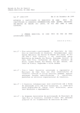 Lei Autorizativa nº 1492 de 14/12/1999