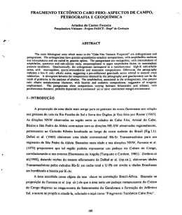Fragmento Tectônico Cabo Frio: Aspectos de Campo, Petrografia e