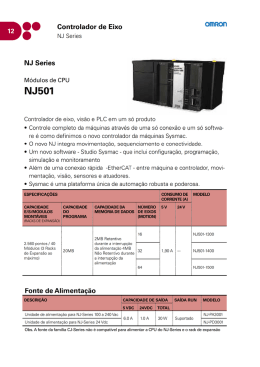 Datasheet Controlador de Eixo NJ