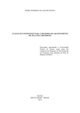 AVALIAÇÃO CONTINGENTE PARA A MELHORIA DO - Locus