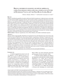 Riqueza e distribui&ccedil;&atilde;o geogr&aacute;fica de esp&eacute;cies arb&oacute;reas da fam&iacute;lia