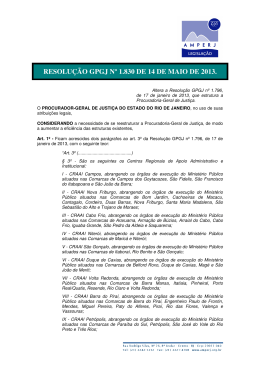 Resolução GPGJ nº 1.830, de 16.05.13