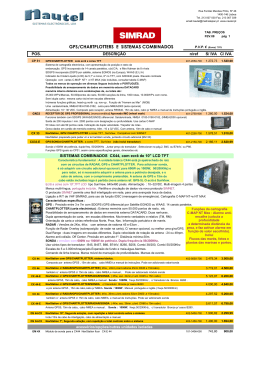 GPS/CHARTPLOTTERS E SISTEMAS COMBINADOS