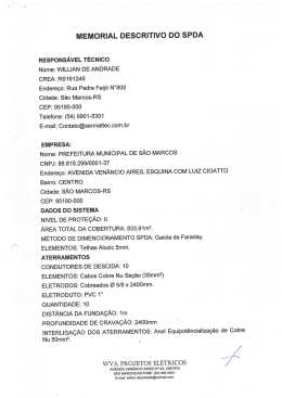 MEMORIAL DESCRITIVO DO SPDA - São Marcos