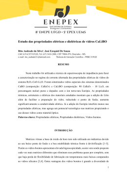 Estudo das propriedades elétricas e dielétricas de vidros