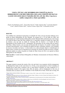 visita t&eacute;cnica de membros do comit&ecirc; da bacia hidrogr&aacute;fica do rio