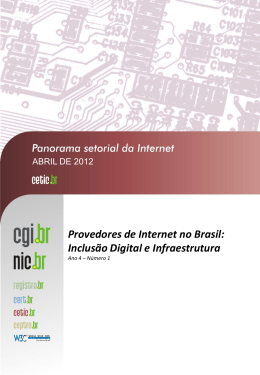 Provedores de Internet no Brasil: Inclusão Digital e