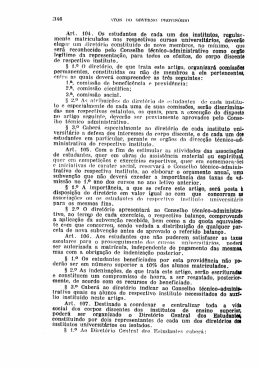 Art. 104. Os estudantes de cada um dos institutos, regular
