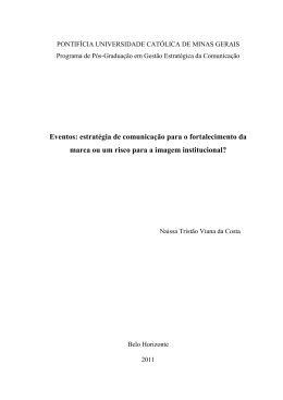 Eventos: estrat&eacute;gia de comunica&ccedil;&atilde;o para o fortalecimento