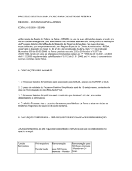 processo seletivo simplificado para cadastro de reserva