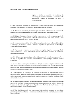 DECRETO N. 20.931 - DE 11 DE JANEIRO DE 1932 Regula e
