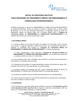 EDITAL DO PROCESSO SELETIVO