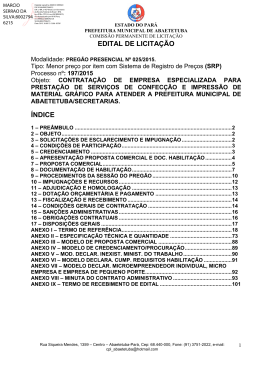 edital de licita&ccedil;&atilde;o - Prefeitura Municipal de Abaetetuba