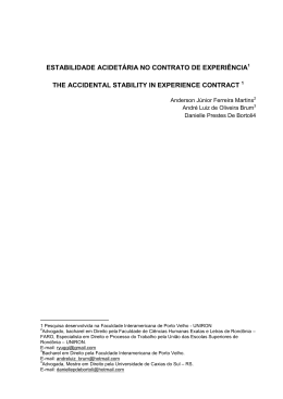 Artigo-ESTABILIDADE ACIDET&Aacute;RIA NO CONTRATO DE