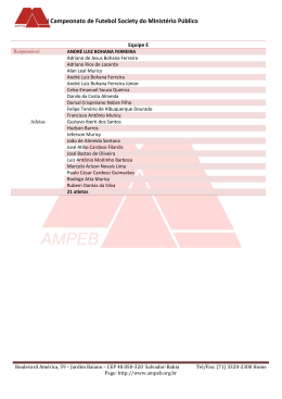 I Campeonato de Futebol Society do Minist&eacute;rio P&uacute;blico