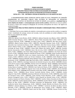 Edital 08/2014 - Tribunal de Justiça de Sergipe