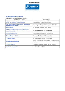 Itapagipe - Secretaria Municipal da Sa&uacute;de de Salvador