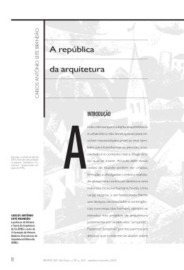 A república da arquitetura Carlos Antônio Leite Brandão