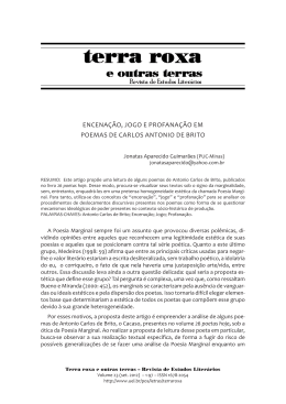 Encena&ccedil;&atilde;o, jogo e profana&ccedil;&atilde;o em poemas de Carlos Antonio