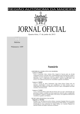 JORNAL OFICIAL - Governo Regional da Madeira