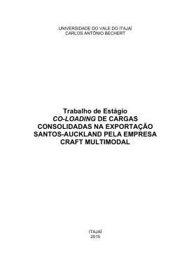 co-loading de cargas consolidadas na exportação santos