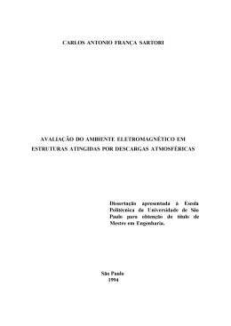 CARLOS ANTONIO FRAN&Ccedil;A SARTORI AVALIA&Ccedil;&Atilde;O DO