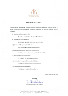 Presidentes das Unidades Técnico-Científicas