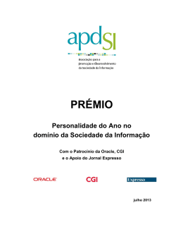 PR&Eacute;MIO Personalidade do Ano no dom&iacute;nio da Sociedade