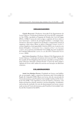 Organizadores & Colaboradores - Universidade Federal Fluminense