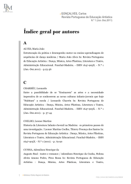 &Iacute;ndice geral por autores - Biblioteca P&uacute;blica Regional da Madeira