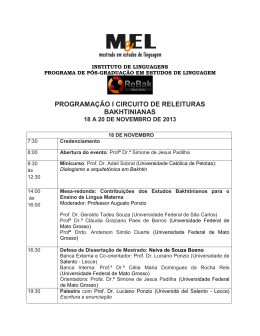 programa&ccedil;&atilde;o i circuito de releituras bakhtinianas