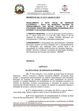Decreto n&ordm; 244 - Regulamenta a Nota Fiscal Eletr&ocirc;nica